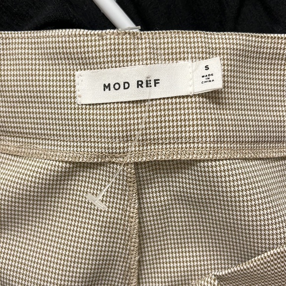 New modref light brown houndstooth super high waisted shorts size small - Picture 5 of 5